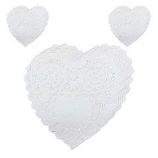 Maket Gamseong 餐飲用蕾絲花邊紙 100入 20.32cm, 3個, 愛心