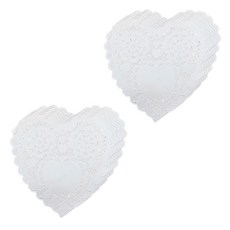 Maket Gamseong Catering 蕾絲花邊紙 100入 25.4cm, 愛心, 2個