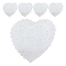 Maket Gamseong 外燴蕾絲紙 100入 12.7公分, 愛心, 5個
