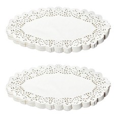 Maket Gamseong 橢圓形蕾絲花邊紙 150入 19cm, 單一顏色, 2個