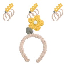 Maket Gamseong 花朵圖案髮箍, 黃色, 10個