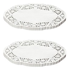 Maket Gamseong 橢圓形蕾絲花邊紙 150入 21.5cm, 單一顏色, 2個