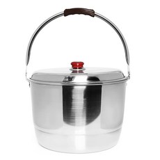 Sunhak 電磁爐不鏽鋼湯鍋 20L, 銀色, 1個, 35cm