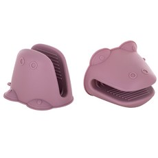 FLaiTO 矽膠鱷魚鍋柄套, 深粉紅色, 2個