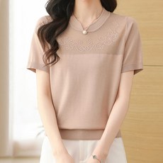 ATTERLIC 女款大尺碼V領半高領針織T恤 14292