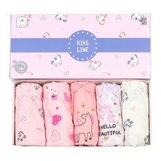 CHARACTOPIA 兒童系列 女童用 Hello Beautiful 純棉三角內褲 5件組