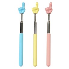 Munggu 迷你纖細伸縮教鞭3入組, 1套, 藍色 + 黃色 + 粉紅色