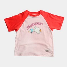 초코몽 아동용 통기성 큐티덕 라글란 티셔츠