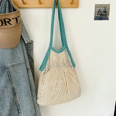 엘쏘 여름 메쉬 물놀이 해변 여행 비치 숄더백