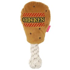 ParisDog 狗狗快樂餐零食遊戲繩索玩具 炸雞玩具, 1個, 炸雞
