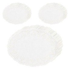 Maket Gamseong 橢圓形蕾絲花邊紙 14cm 150入, 單一顏色, 3個