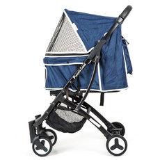 PICCOLOCANE 狗狗Bene單鍵折疊推車, 藍色