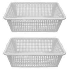 AllULiving 方形多用途收納籃, 2個, 白色