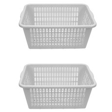 AllULiving 方形多用途收納籃, 2個, 白色