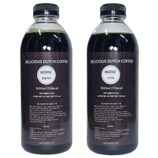 N Coffee 哥倫比亞特級冷萃咖啡 + 巴西喜拉朵冰滴咖啡, 1L, 2瓶, 1組