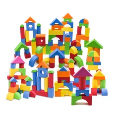 EVA 163片城堡柔軟積木 U2891, 混色