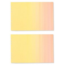 lucalab 6孔活頁補充內頁 彩色方格筆記本 日落 16種 x 2p 套組, 2套