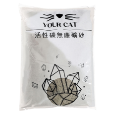YourCat 你的貓 原礦破碎砂 活性碳無塵礦砂, 6KG, 1包, 無味