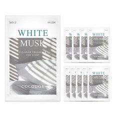 코코도르 퍼퓸 샤쉐 화이트 머스크 본품, 2.5g, 10개