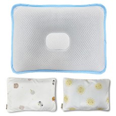 Mong Sure 幼兒用小頭涼枕幸福太陽聚酯纖維+枕頭套隨機出貨組, 1組