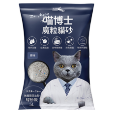 iCat 寵喵樂 喵博士 無塵澎潤土貓砂 球砂款 5L, 吸水力強 結團迅速 去味效果強 除臭殺菌, 原味, 1包