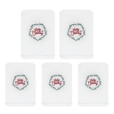 송월타월 크리스마스 윈터데이 150g 30수 면사, 화이트, 5개