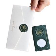 PLEPIC Feel So Good 感謝口袋花卉信封組, 1套, 深綠色