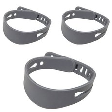 FLaiTO 矽膠粉彩防走失手環, 灰色, 3個