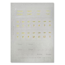 PLEPIC 全天皮革索引貼紙灰色, 1個, 1入