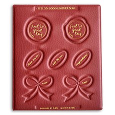 플레픽 필소굿 레더 씰 데코스티커 버건디, 1개입, 1개