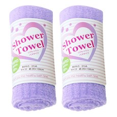 aisen 扁柏木水滴身體沐浴巾 BT113, 紫色, 2個