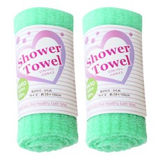 aisen 扁柏木水滴身體沐浴巾 BT113, 綠色, 2個