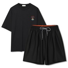 ILLUSO NOBED 寬鬆版型短袖防磨衣 + 四分彈性海灘褲套裝