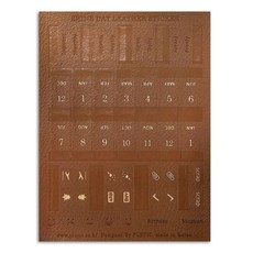 PLEPIC Shine Day 皮革索引貼紙摩卡棕色, 1個, 1入