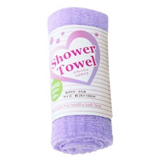 aisen 扁柏水滴沐浴巾 BT113, 紫色, 1個