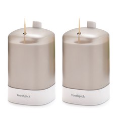 MONACO OLIVE Touch Pick 觸控式牙籤架, 白色, 2個