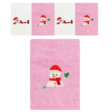 송월타월 크리스마스점프 세면타올 130g 30수 면사, 랜덤발송, 5개