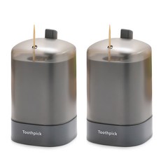 모나코올리브 터치픽 이쑤시개 홀더, 그레이, 2개
