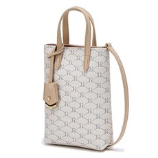 헤지스 여성용 로고패턴 가죽 미니토트백