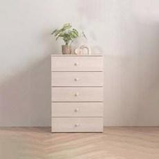 리바트 꼼므 서랍장 방문설치, 내추럴, 5단