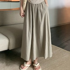 페이퍼먼츠 허리밴딩 A라인 데일리 스커트 22743