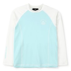 R10U 女性袖子撞色T恤 U2425A195, 薄荷綠(U2425A19522L)