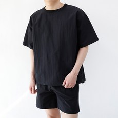 해리슨 남성용 오버핏 라운드 아노락 반팔티 MDL1492