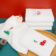 Songwol 松月 聖誕雪花洗臉毛巾 120g 30支棉紗, 隨機出貨, 5個