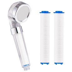 Kenta 增壓過濾蓮蓬頭 + 微型濾芯 2入組, 1個, 混合色