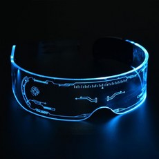 gelluna LED燈光派對活動節日服裝賽博龐克護目鏡眼鏡 單眼型 LG-01, 1個, 混色