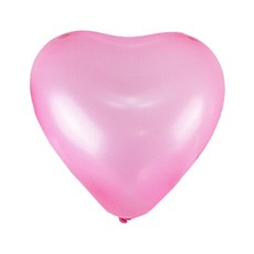 파티쇼 하트모양 풍선 펄 15cm 100p, 핑크, 1개