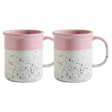 Ardin France Essential 家用咖啡馬克杯 330ml, 經典粉, 2個
