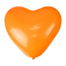 파티쇼 하트모양 풍선 스탠다드 15cm 100p, 오렌지, 1개