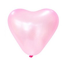파티쇼 하트모양 풍선 스탠다드 15cm 100p, 핑크, 1개